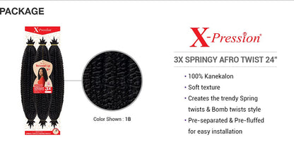 Outre Crochet Braids X - Pression Twisted Up 3X Springy Afro Twist 24" - VIP Extensions