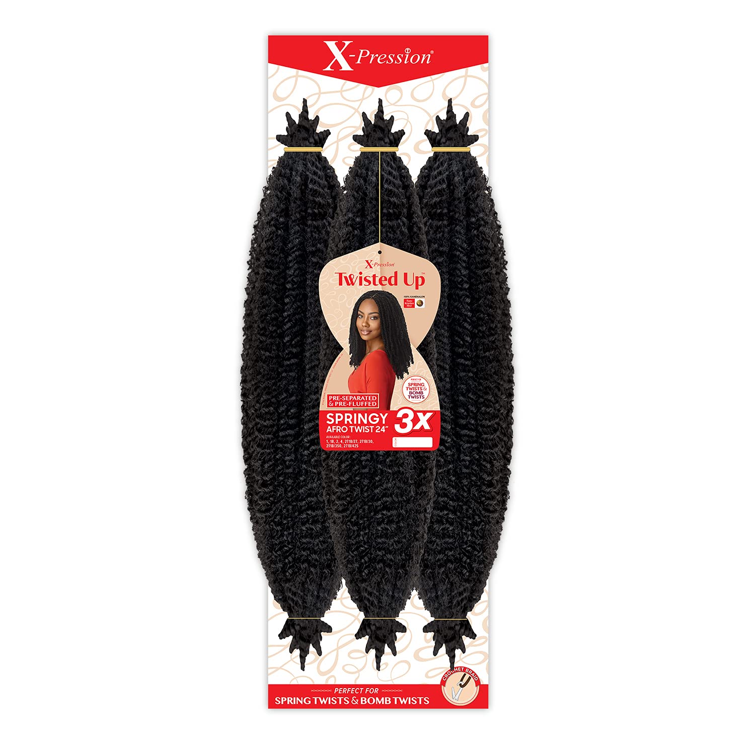 Outre Crochet Braids X - Pression Twisted Up 3X Springy Afro Twist 24" - VIP Extensions