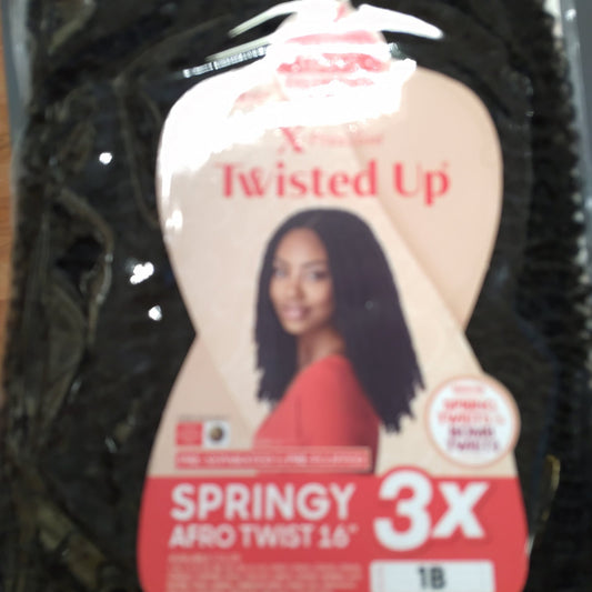 Outre x pression twisted up springy afro twist 16" color 1B - VIP Extensions