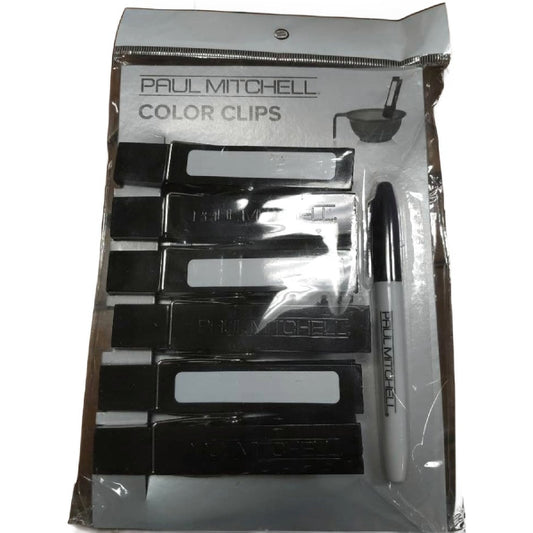 Paul Mitchell Color Bowl Clips with Dry Erase Marker, Identify Colors 6-Qty - VIP Extensions