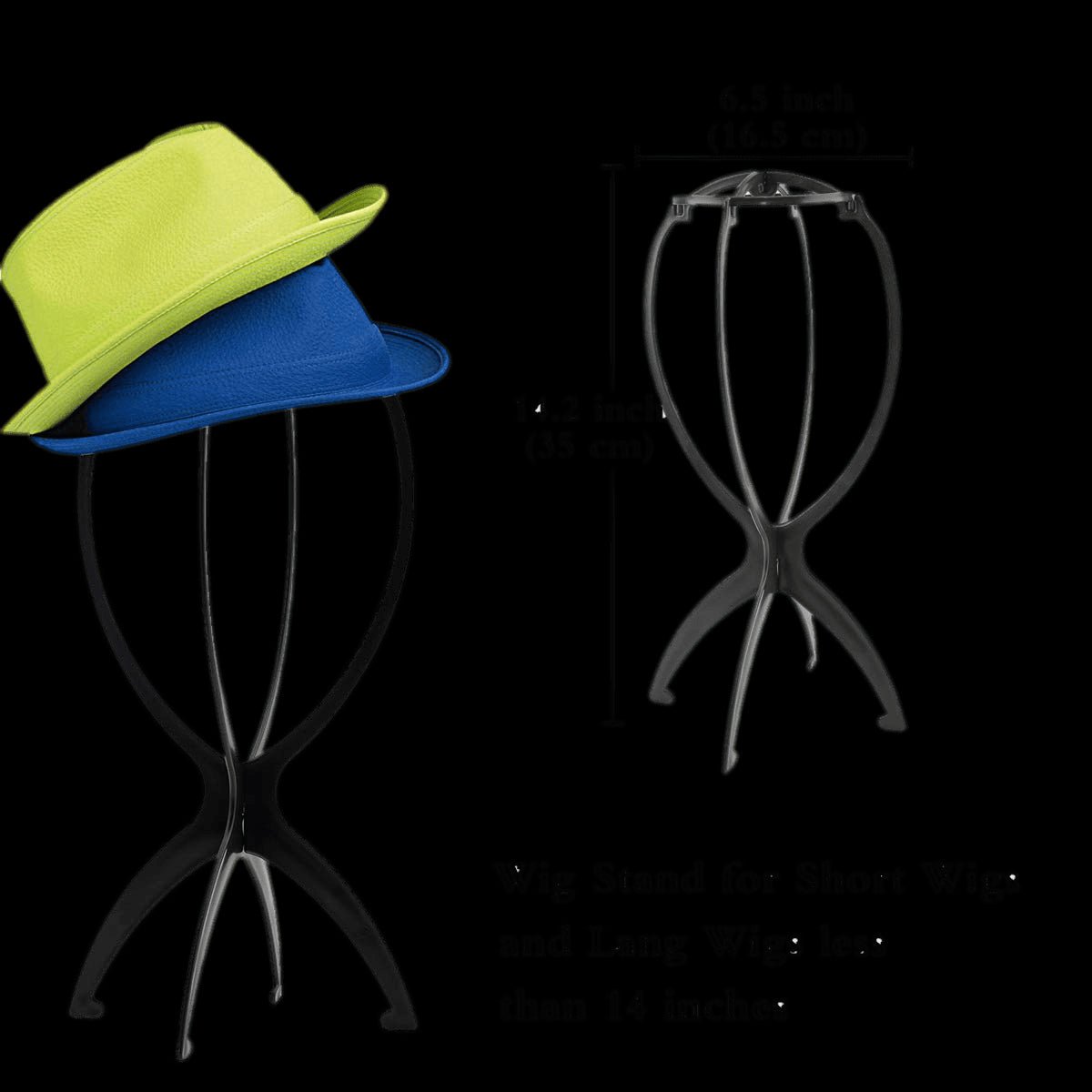 Plastic Wig Stand Black color - VIP Extensions