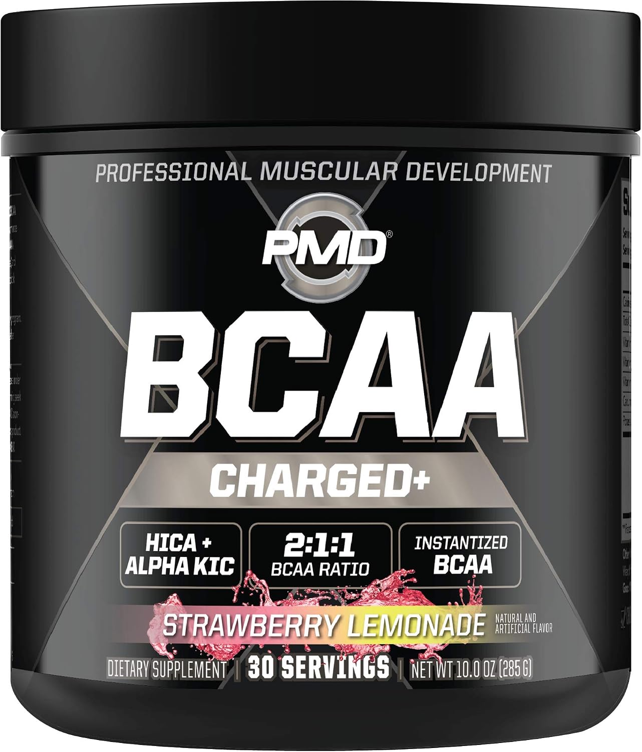 PMD BCAA Charged Strawberry Lemonade product container