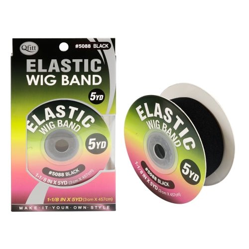 Qfitt Elastic Wig Band 5 Yd Black - VIP Extensions