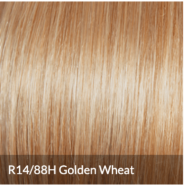 Raquel Welch Ahead of the Curve Sophisticated Mid - Length Layered Wig by Hairuwear, Average Cap Size, R14/88H Golden Wheat - VIP Extensions