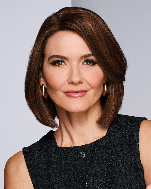 Raquel Welch Longing for London Luxurious Mid - Length Bob Cut Wig, Black Label Human Hair Collection by Hairuwear, Average Cap - VIP Extensions