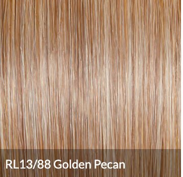 Raquel Welch Sheer Luxury Collection, Showrunner Mid - Length Layered Wig with Feather Lite Fiber Luxlite Cap Ll, Average RL13/88 golden pecan - VIP Extensions