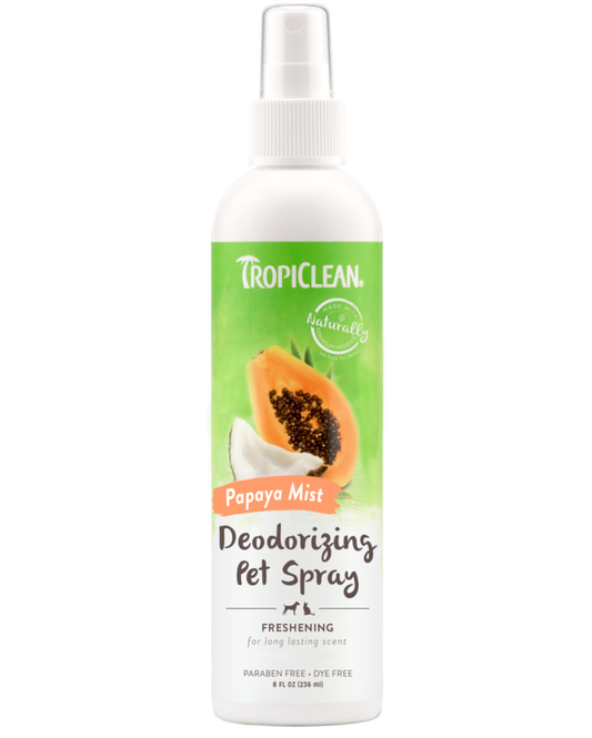TropiClean Papaya Mist Deodorizing Pet Spray 8 oz