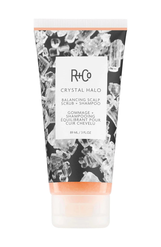 R+Co - Crystal Halo Balancing Scalp Scrub+ Shampoo 3oz - VIP Extensions
