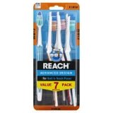 Reach Advanced Design Toothbrush angled Neck Multi - Level Bristles Handle Scraper count (Packaging and Color May Vary) 7pcs - VIP Extensions
