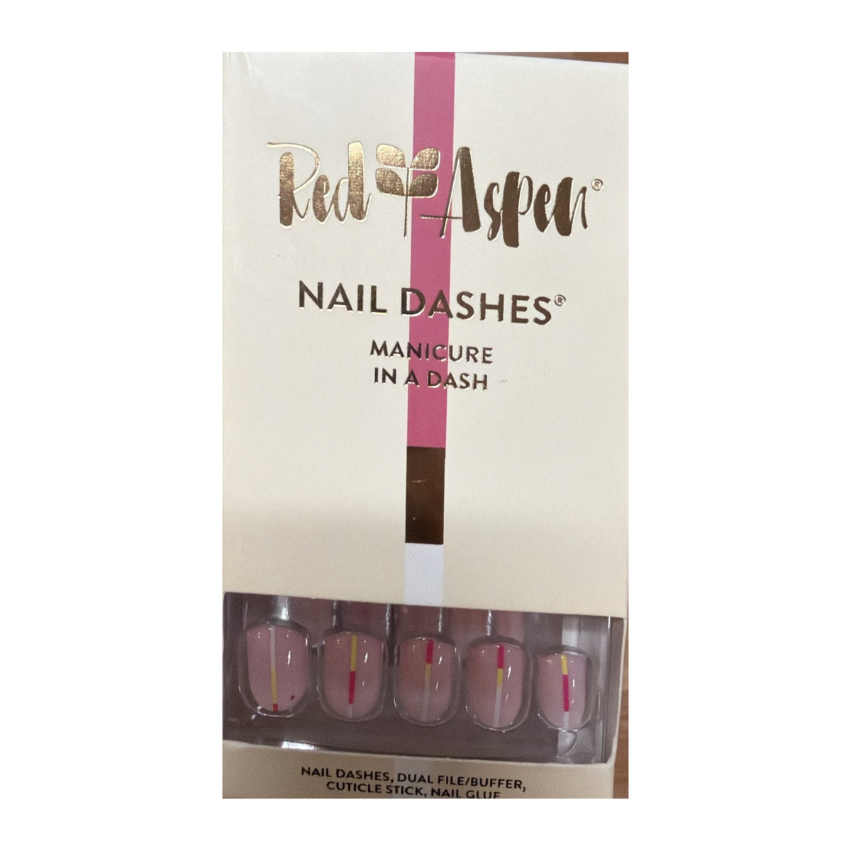 Red Aspen Nail Dashes Jackie's Neon Lights box