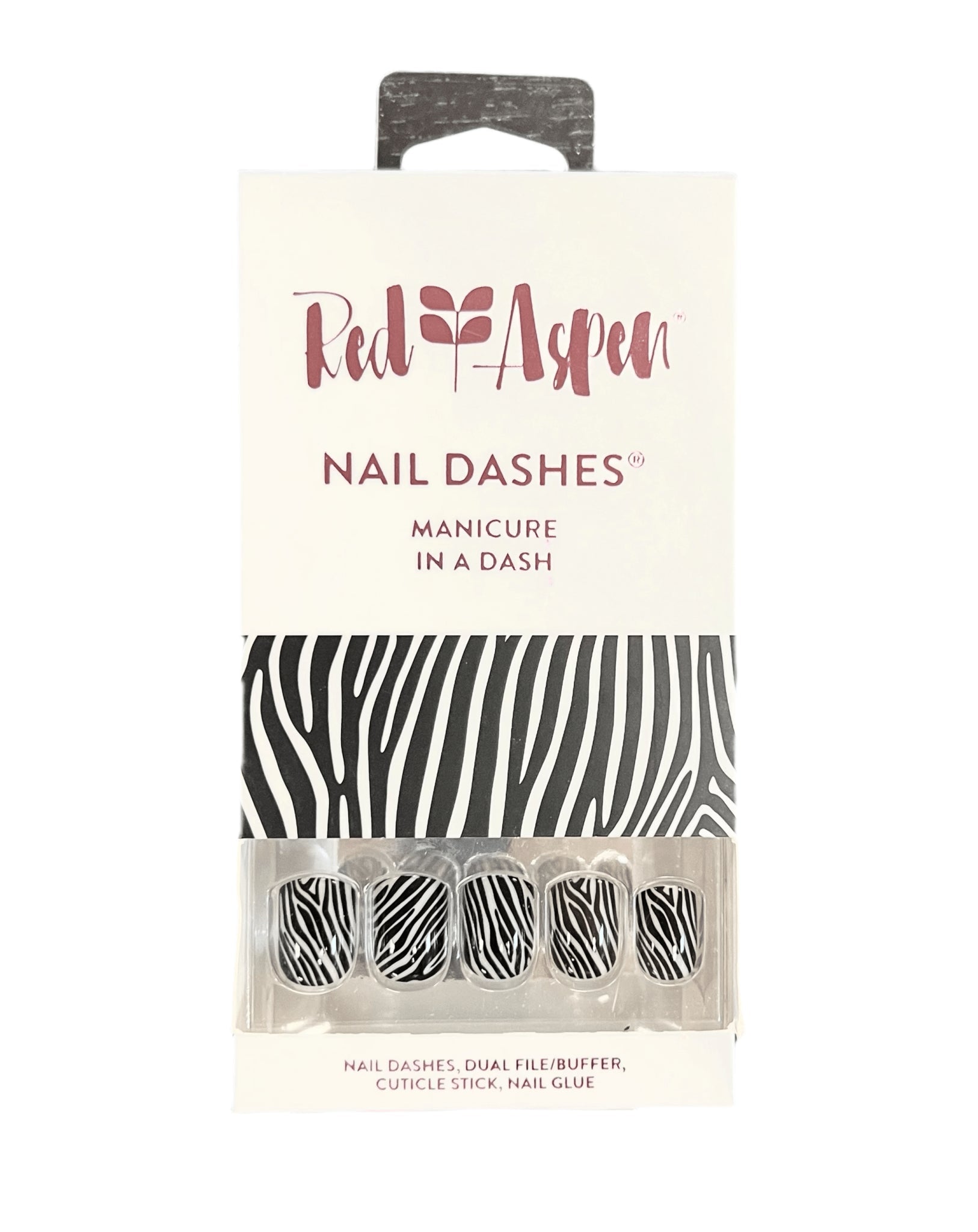 Red Aspen Nail Dashes Stripes On Stripes ,Zena - VIP Extensions
