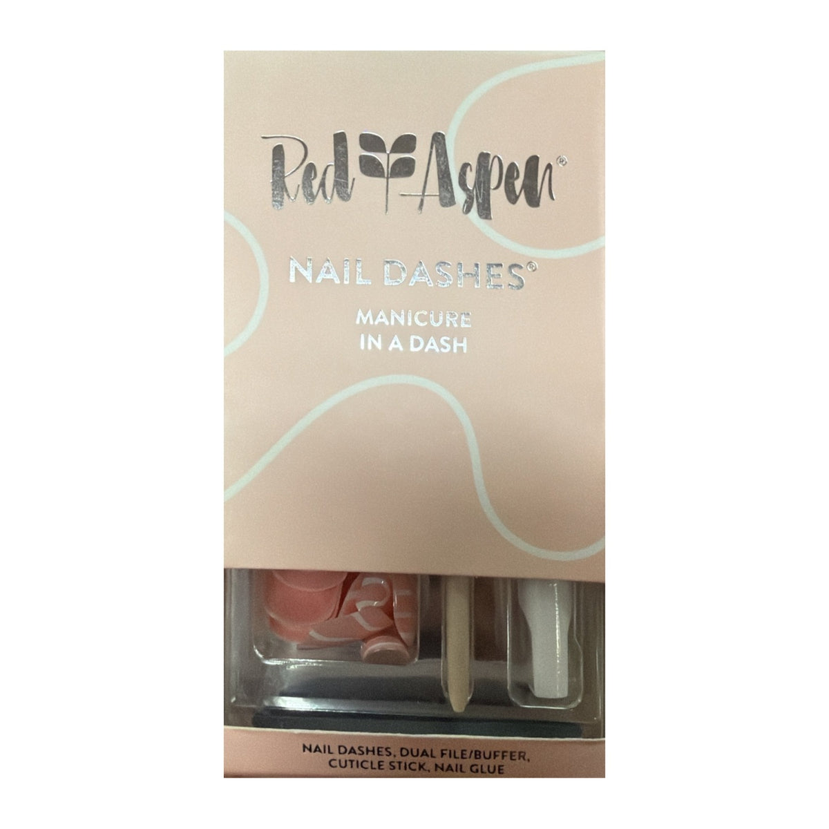 Red Aspen Nail Dashes Swirl and Twirl Kelly box