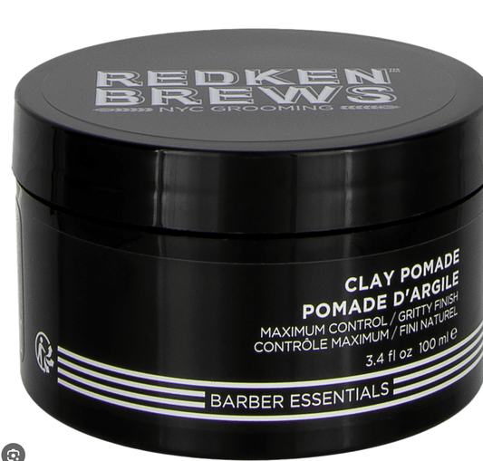 Redken Brews Clay Pomade for Men, High Hold, for Fine and Medium Hair - VIP Extensions