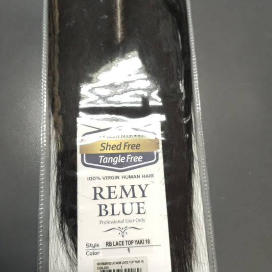 remy blue lace top yaki 10" closure color 1 - VIP Extensions