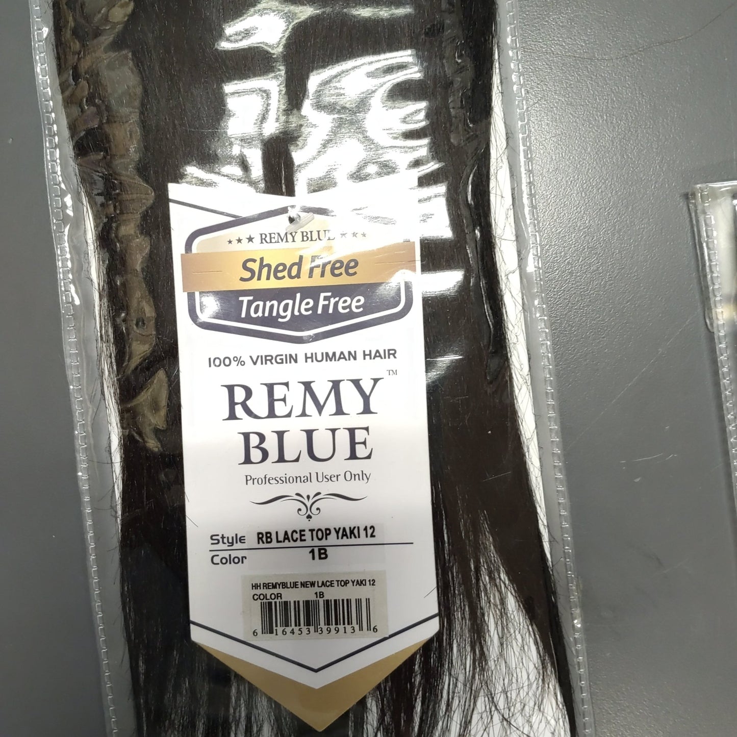 remy blue lace top yaki closure 12" color 1B - VIP Extensions