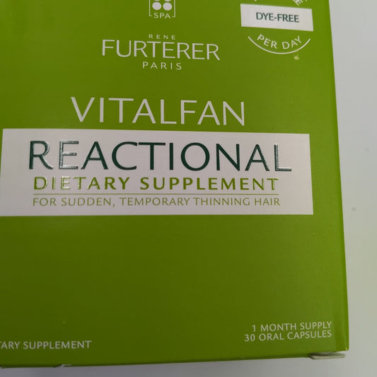 Rene Furterer Vitalfan Reactional Dietary Supplment For Sudden. Temporary Thinning Hair 30 Oral Capsules - VIP Extensions
