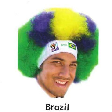 Retro Official Fifa Soccer Afro Wig Hat from 2010 Games - VIP Extensions
