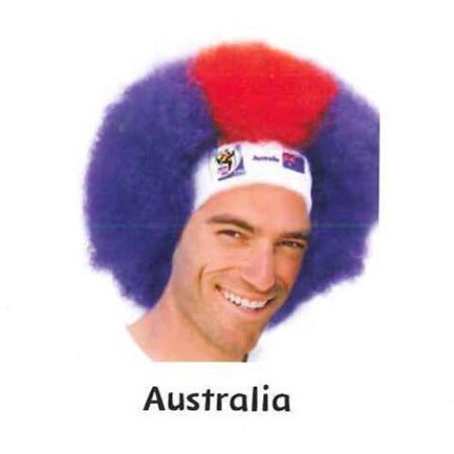 Retro Official Fifa Soccer Afro Wig Hat from 2010 Games - VIP Extensions