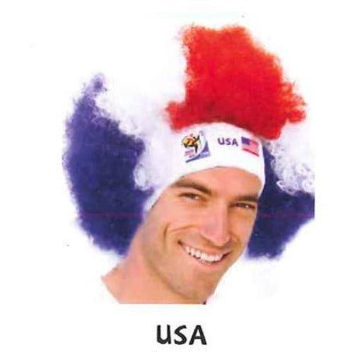 Retro Official Fifa Soccer Afro Wig Hat from 2010 Games - VIP Extensions