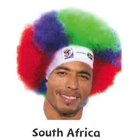 Retro Official Soccer Afro Wig hat from 2010 games. - VIP Extensions