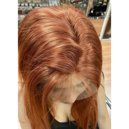 RIO Full Lace Human Hair Wig Straight color Peach - 24'' - VIP Extensions