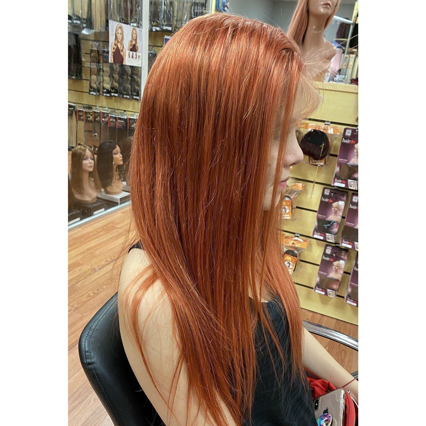 RIO Full Lace Human Hair Wig Straight color Peach - 24'' - VIP Extensions