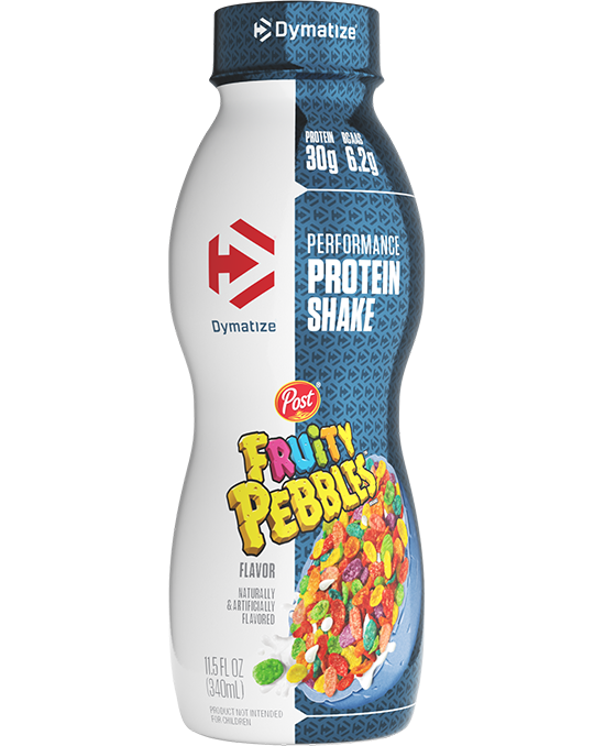 Dymatize Performance Protein Shake, Fruity Pebbles flavor, 11.5 fl oz ready-to-drink bottle