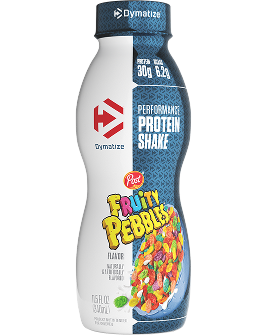 Dymatize Performance Protein Shake, Fruity Pebbles flavor, 11.5 fl oz ready-to-drink bottle