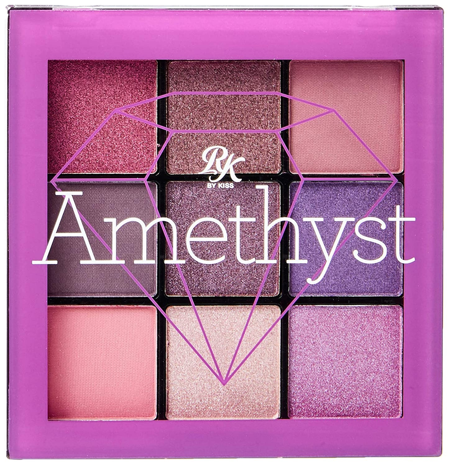 Ruby Kisses Eye Shadow Palette 9 Shadows Eye Makeup for Spring (1 PACK, Amethyst) - VIP Extensions