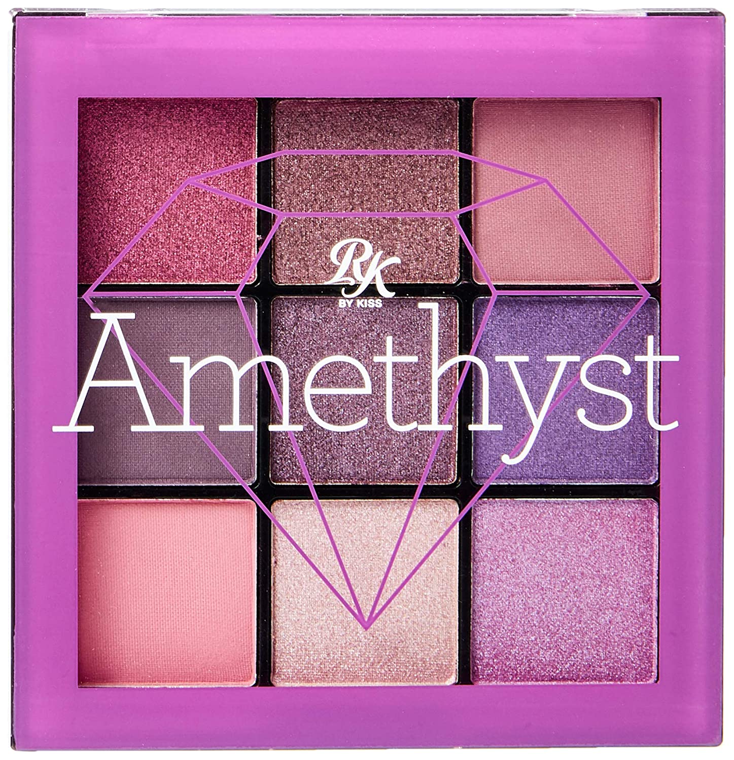 Ruby Kisses Eye Shadow Palette 9 Shadows Eye Makeup for Spring (1 PACK, Amethyst) - VIP Extensions