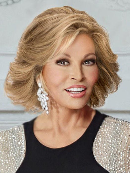 Raquel Welch The Art of Chic 100% Remy human hair lace front wig, front view on model