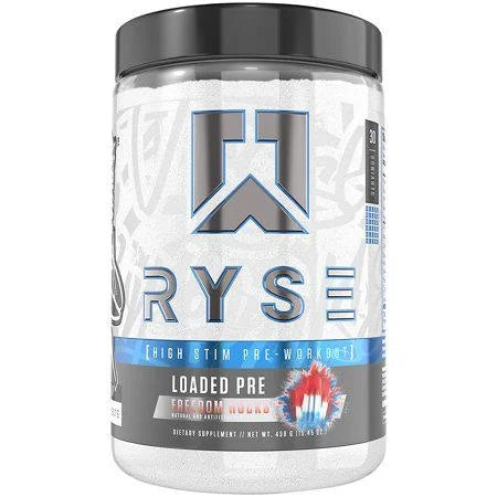 RYSE Loaded Pre-Workout Powder, Freedom Rocks, 30 Servings - Energy, Pump & Focus