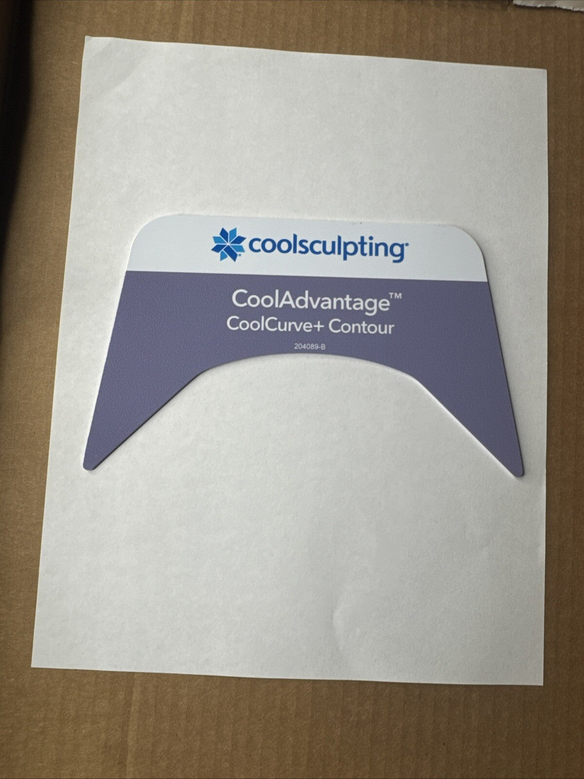 Zeltiq CoolSculpting CoolAdvantage CoolCurv contour template card 204089-B