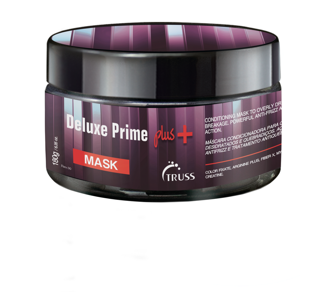 Truss Deluxe Prime Plus+ Mask 180 g / 6.35 oz jar with black lid