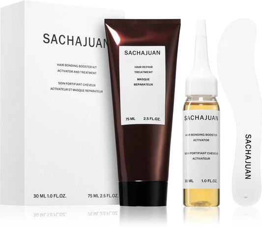 Sachajuan Hair Bonding Booster Kit | Intensive Treatment to Mend Broken Hair | Reduces Frizz & Strengthens Damaged Strands | Repair Treatment 2.5 oz + Booster 1oz - VIP Extensions