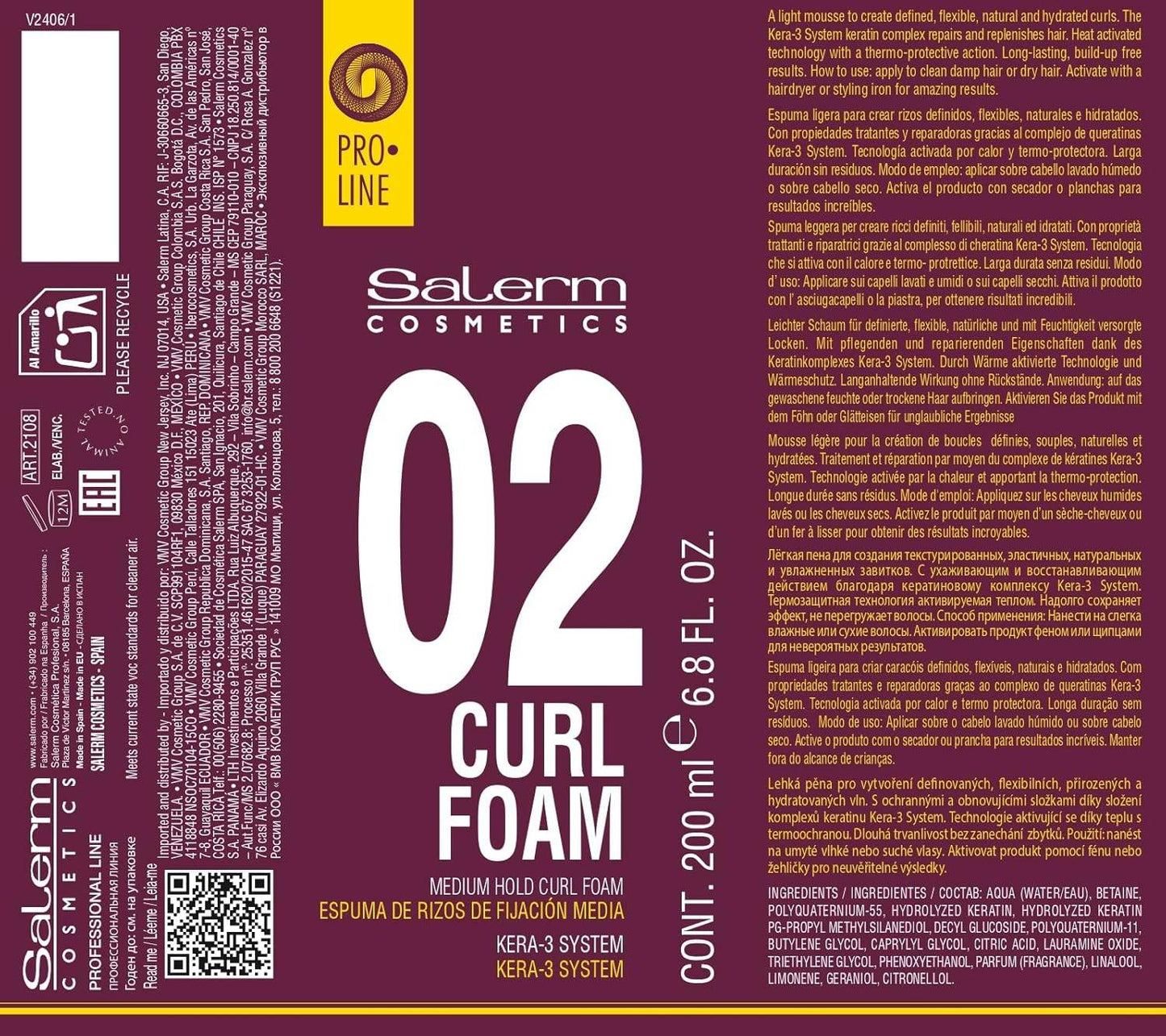 SALERM - Curly Hair Foam 6.8 oz - VIP Extensions