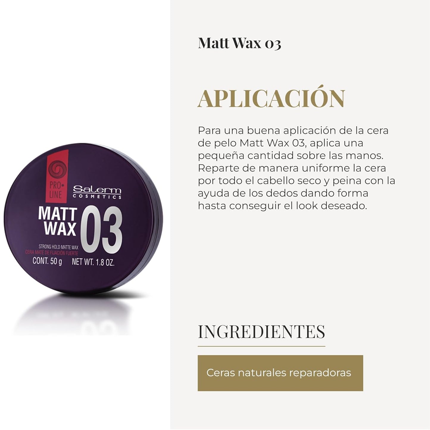 SALERM - Hair Wax - Pro Line Matt Wax 1.8 0z - VIP Extensions