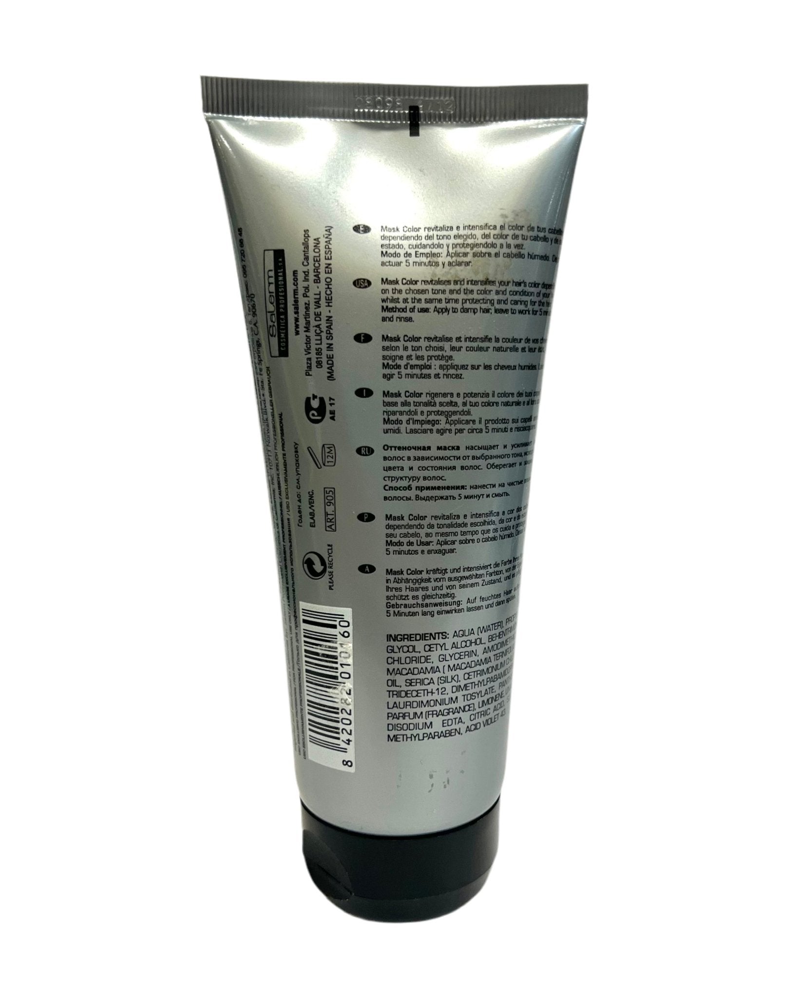 Salerm Mask Color Platinum 6.9 oz - VIP Extensions