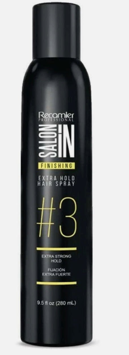 Salon In Recamier Extra Hold Hair Spray – 9.5 Fl Oz | Strong, Long - Lasting Control with Anti - Humidity & Frizz Protection - VIP Extensions