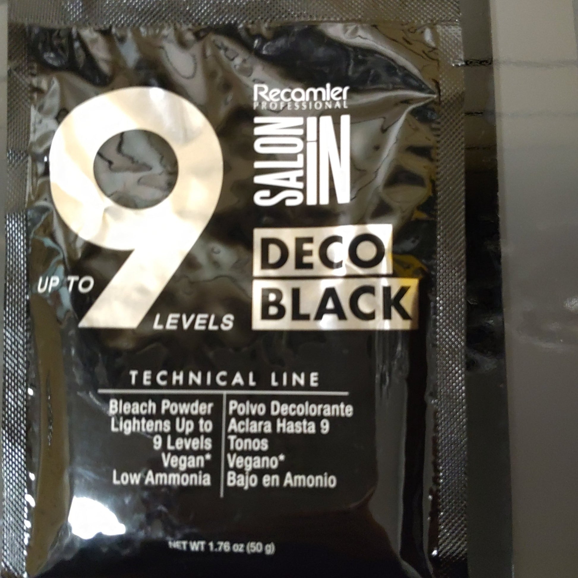 salonin deco black bleach powder 1.76 oz - VIP Extensions
