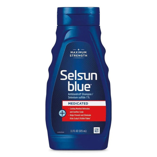 Selsun Blue Maximum Strength Medicated Anti - Dandruff Shampoo with Menthol For Itchy - VIP Extensions