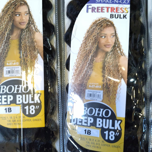 Shake N Go Freetress BOHO Deep bulk18" 1B - VIP Extensions