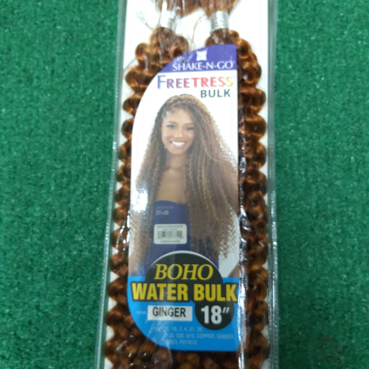 Shake N Go Freetress Synthetic Braid - BOHO Water BULK 18 " (GINGER) - VIP Extensions