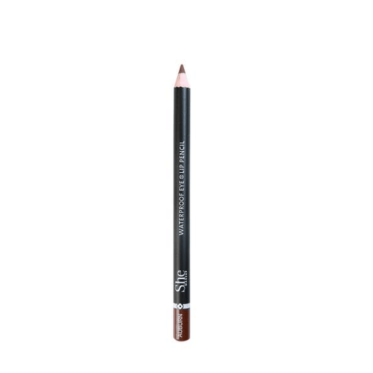 She Waterproof Eye Lip Pencil Dark Brown with Sharpener - VIP Extensions