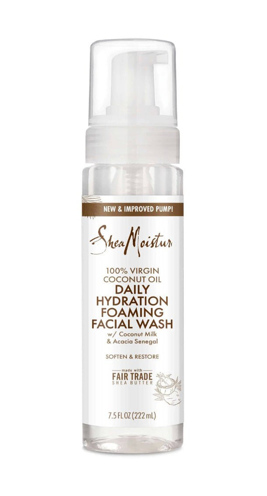Sheamoisture Daily Hydration Foaming Facial Wash 100% Virgin Coconut Oil 7.5 oz - VIP Extensions