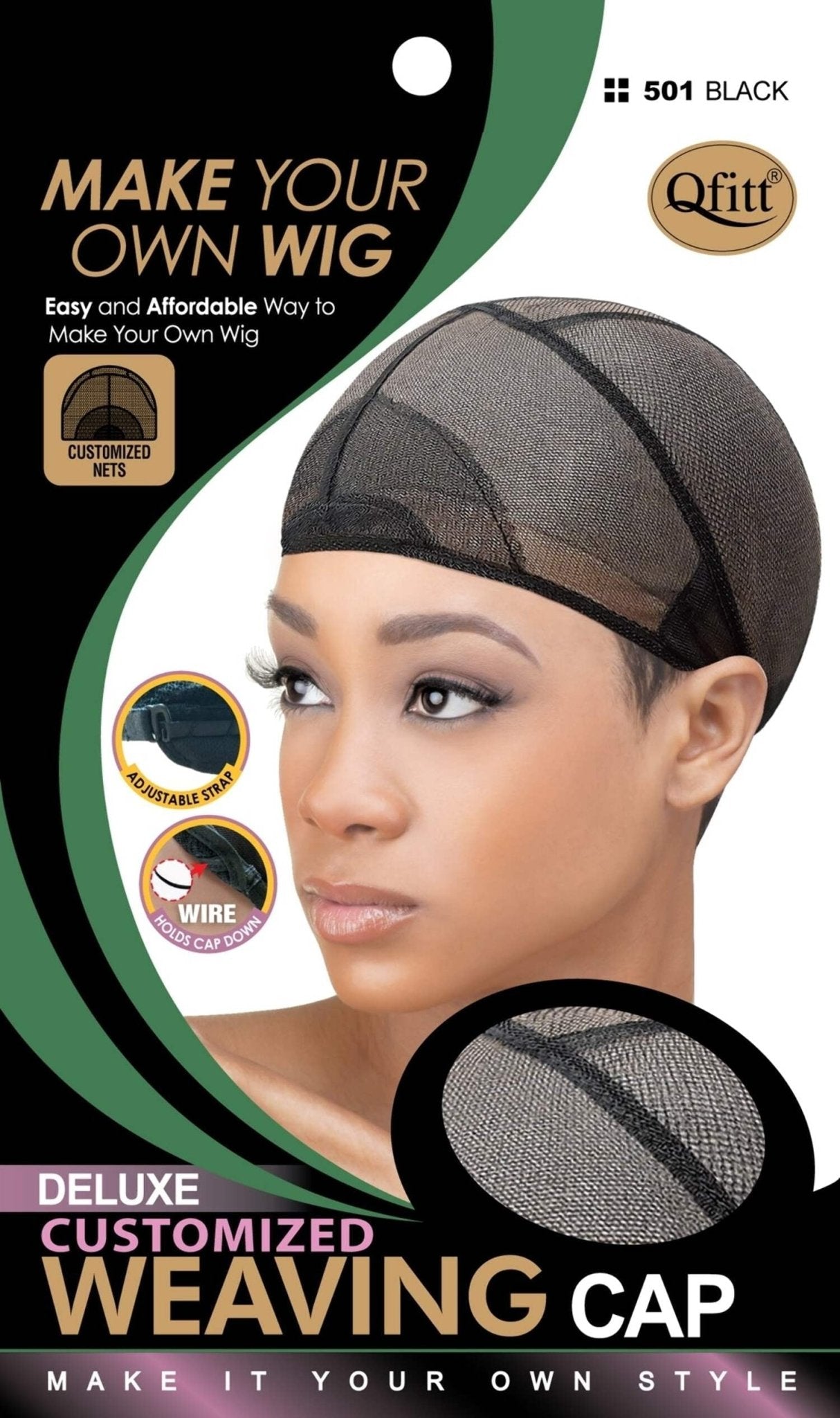 Stylist Collection Make Your own Wig Qfitt Black - VIP Extensions