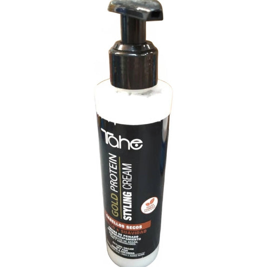TAHE Gold Protein Styling Cream for Dry Hair 6.76 oz - VIP Extensions