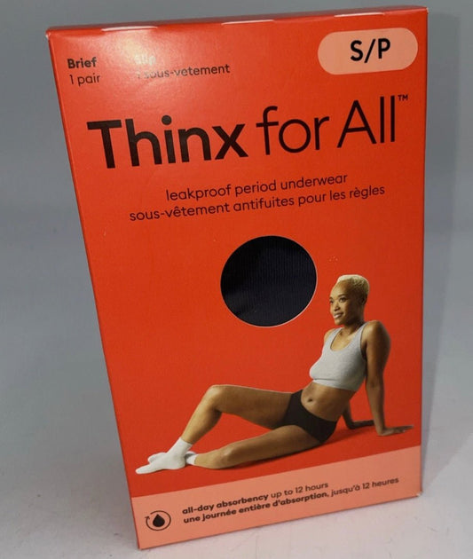 Thinx for All Women's Period Underwear - Super Absorbency - Black Briefs S/P - VIP Extensions