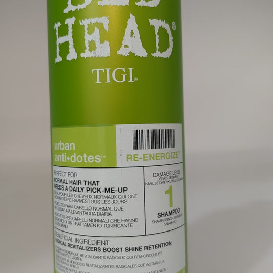 TIGI Bed Head Urban Antidotes Re - Energize Shampoo 25.36 Oz - VIP Extensions