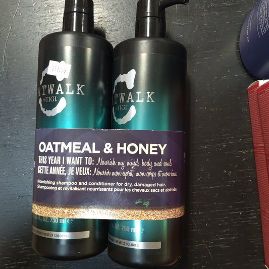 Tigi Catwalk Oatmeal & Honey Shampoo and Conditioner 1 SET 25.36 Oz each bottle - VIP Extensions